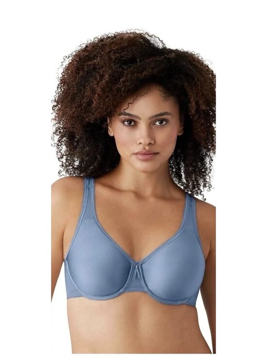 Wacoal 42D Blue Basic Beauty Unlined Underwire Full Coverage Bra 855192 NEW $58 - Picture 3 of 9